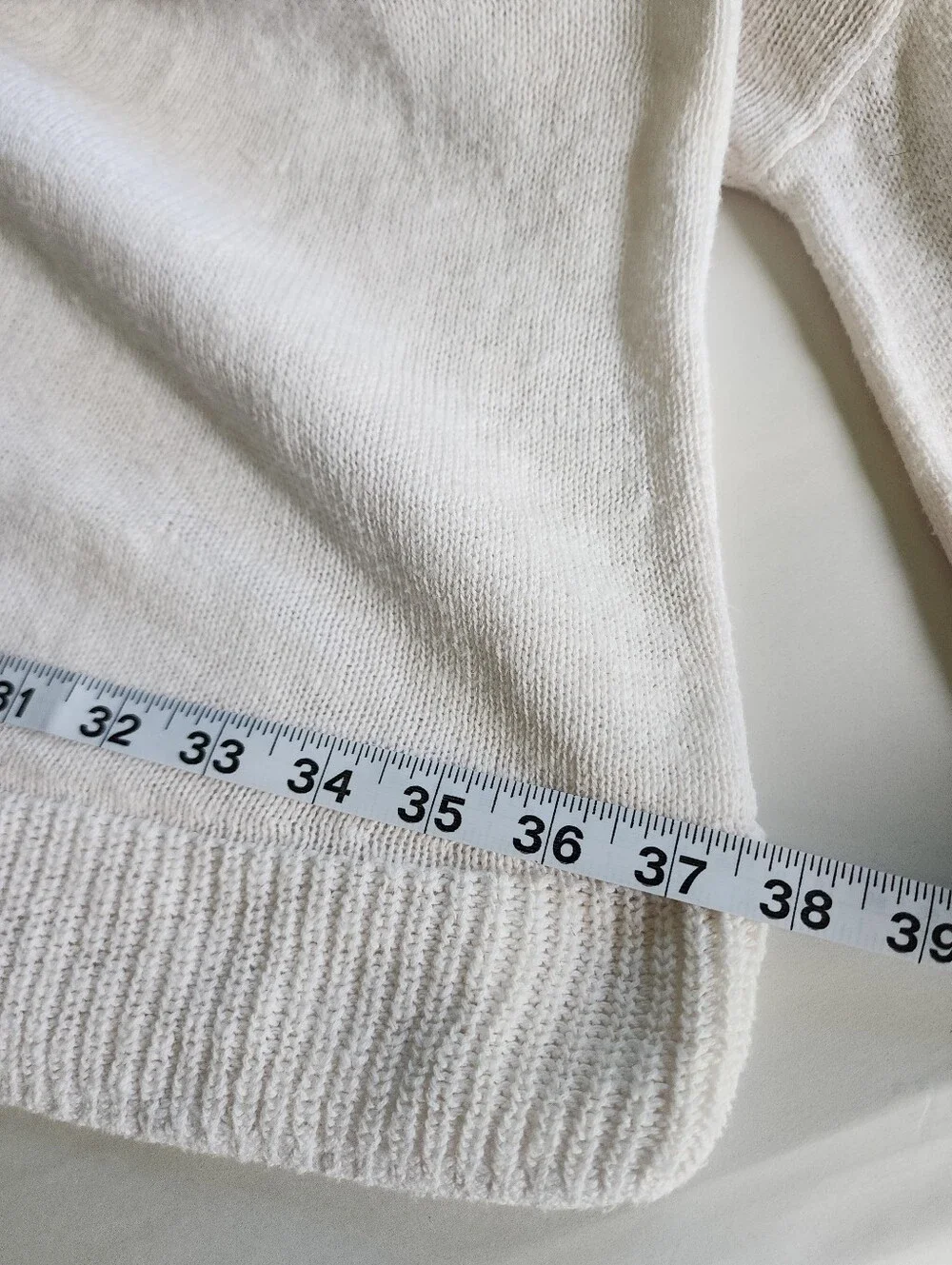 FREE PEOPLE Free-est Deep V-Neck Pullover Sweater Knit Cream Oversized Size Med